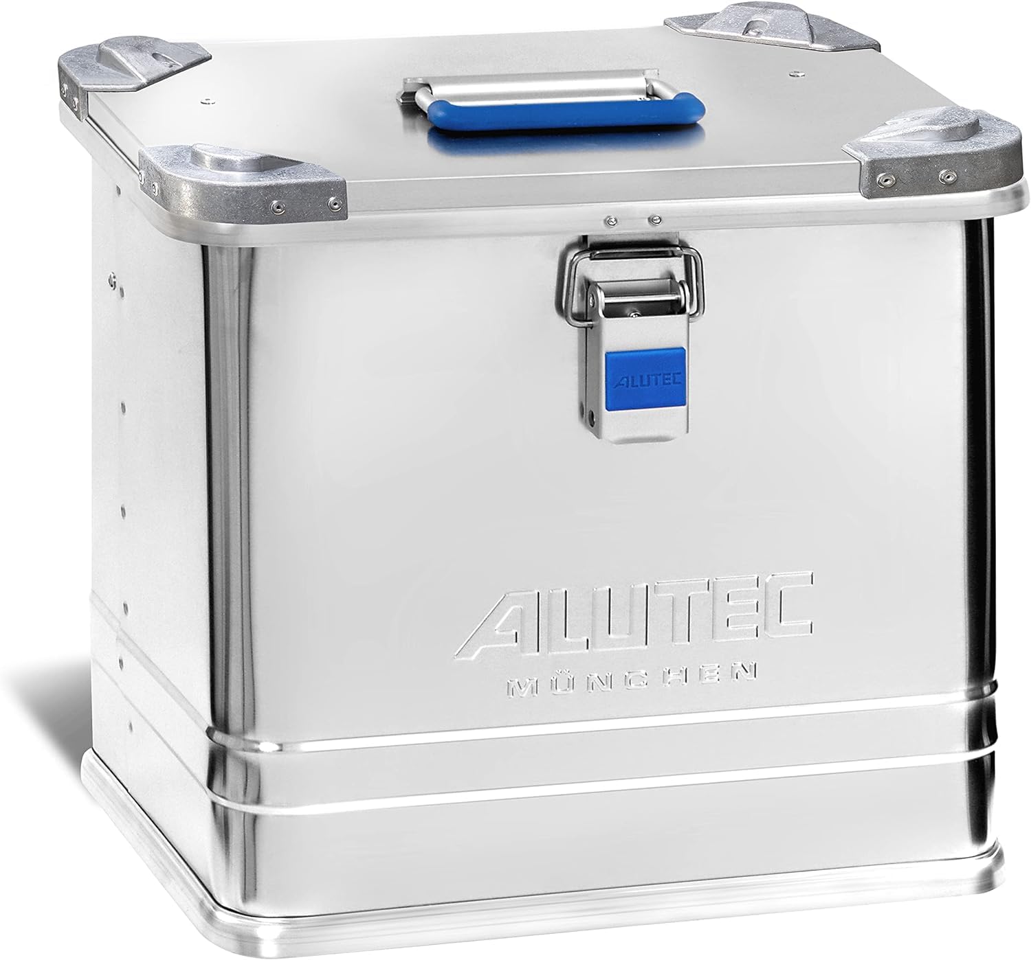 Alutec München Silver Alutec Industrial 27 Aluminium Box (Capacity 27 Litres, Inner Dimensions (L X W X H) 350 X 245 X 315 Mm, Dust/Splashproof, Tool Box, Storage Box, Weight 2.73 Kg) 13027