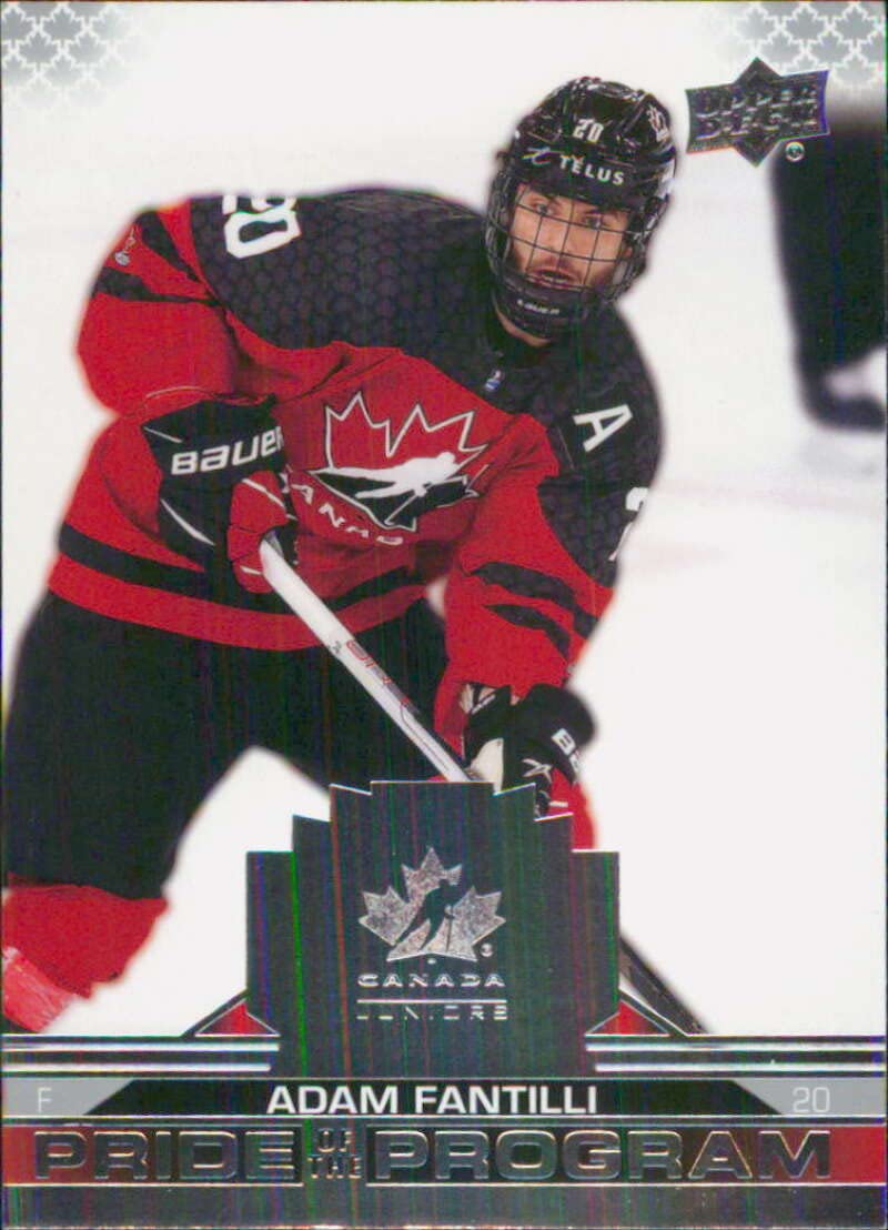 2022 Upper Deck Team Canada Juniors #96 Adam Fantilli Team Canada Hockey Card - GotBaseballCards