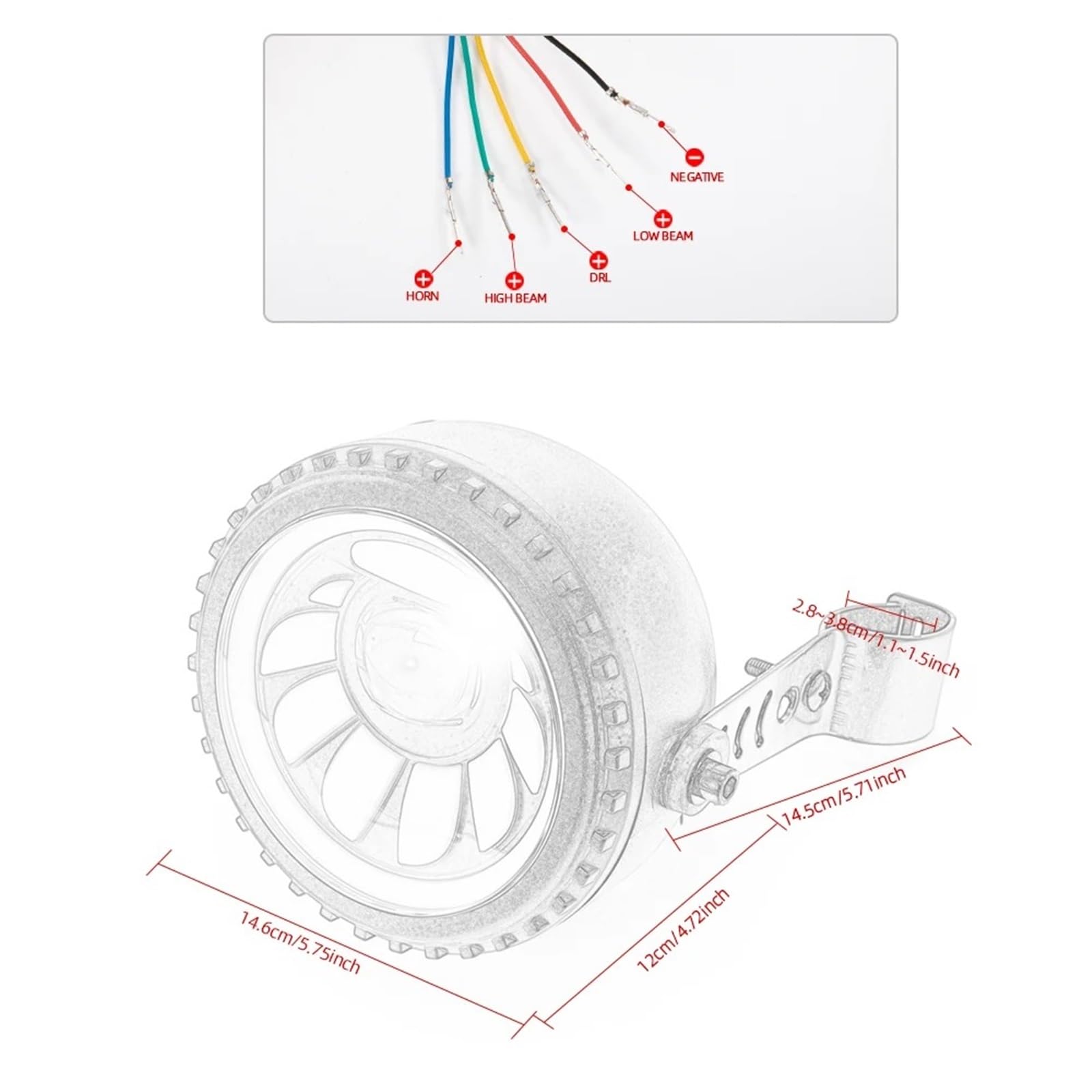 Moto LED Fendinebbi Per Fari Per Moto, Luce Anteriore A LED Impermeabile, Accessori Per La Guida Notturna Sicura