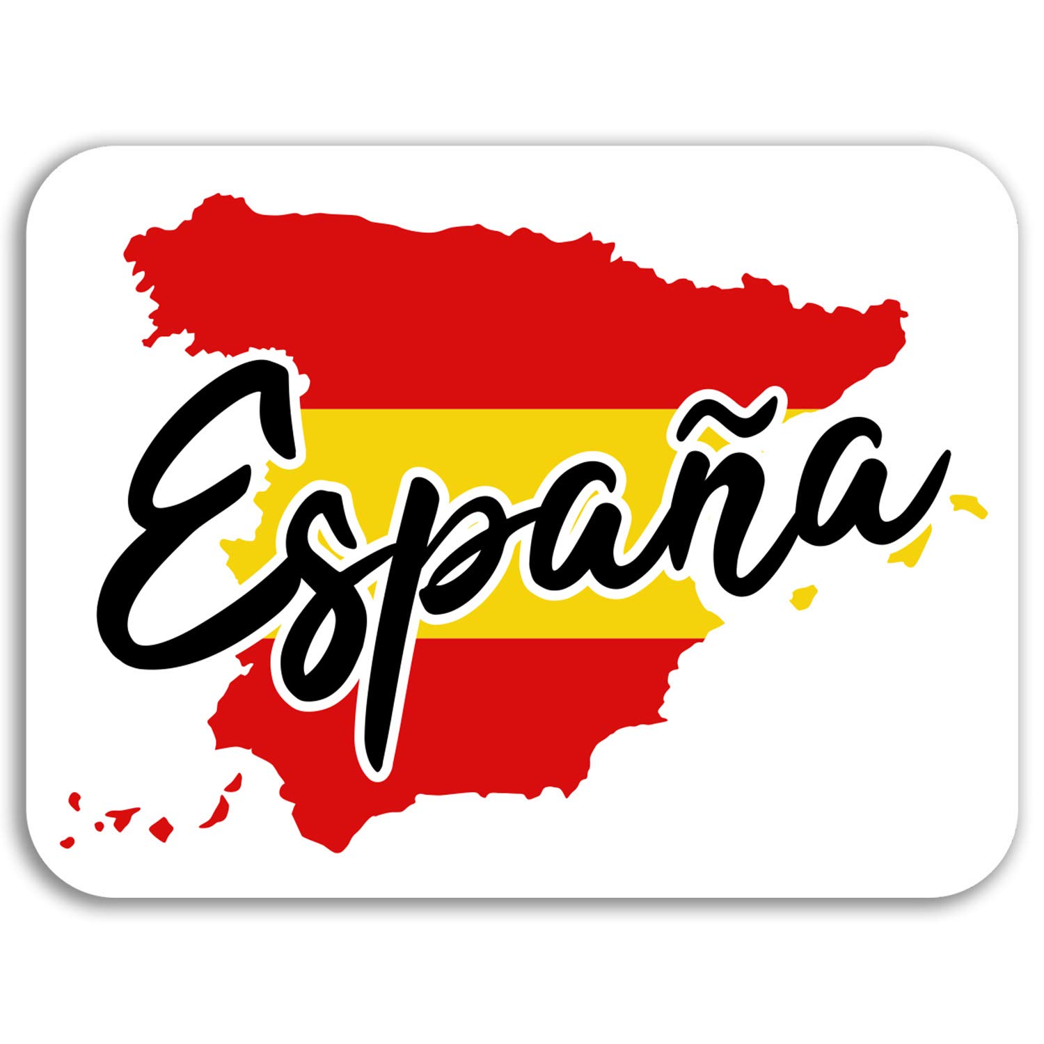 Destination Vinyl ltd2 x 10cm Spain Map Vinyl Stickers - Flag Travel Sticker Laptop Luggage #17087 (10cm Wide)