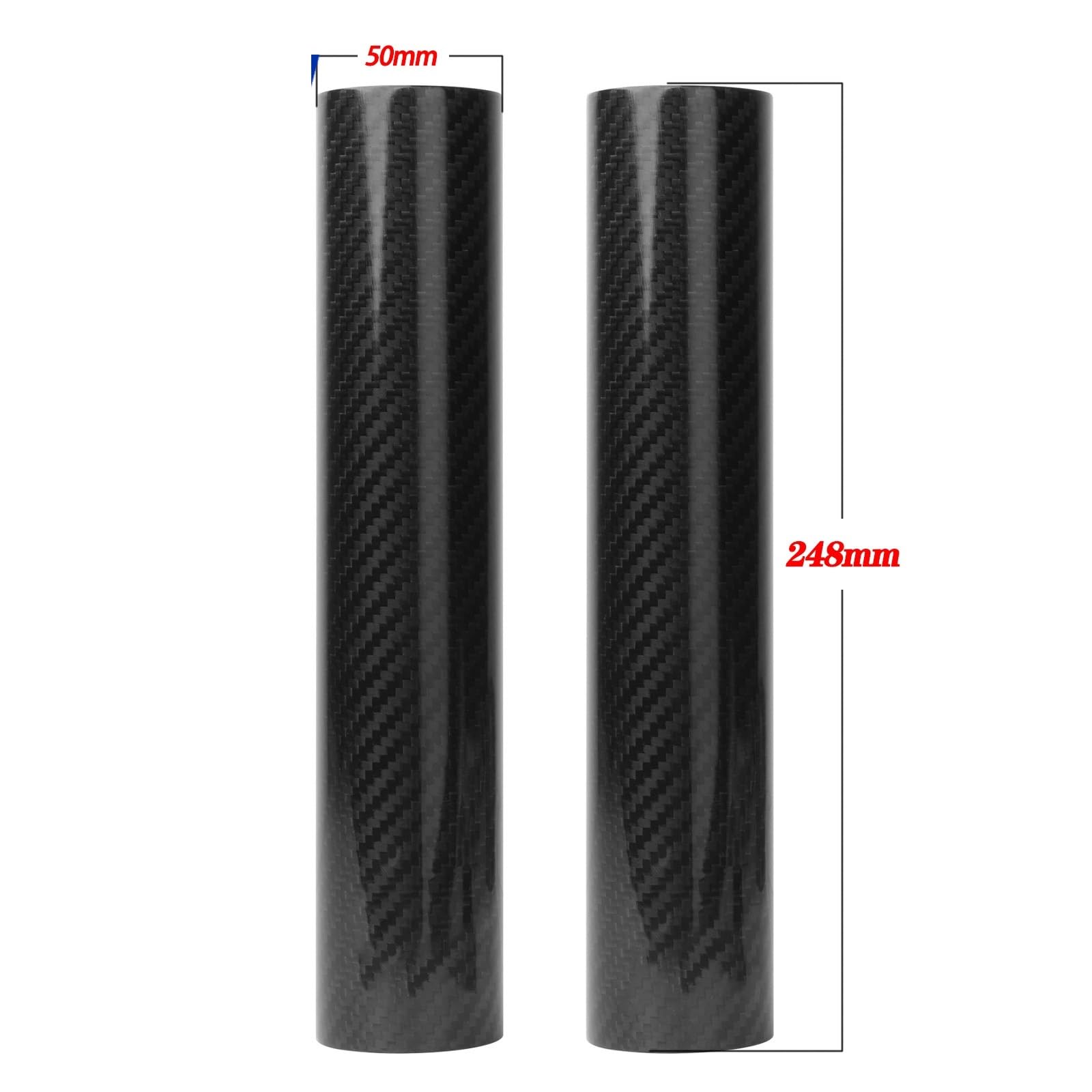 Protector de Horquilla Delantera Fibra Carbono Ajustable para Motocicletas Kawasaki, Suzuki y Honda Protector Horquilla Moto(248mm 1 Pair)