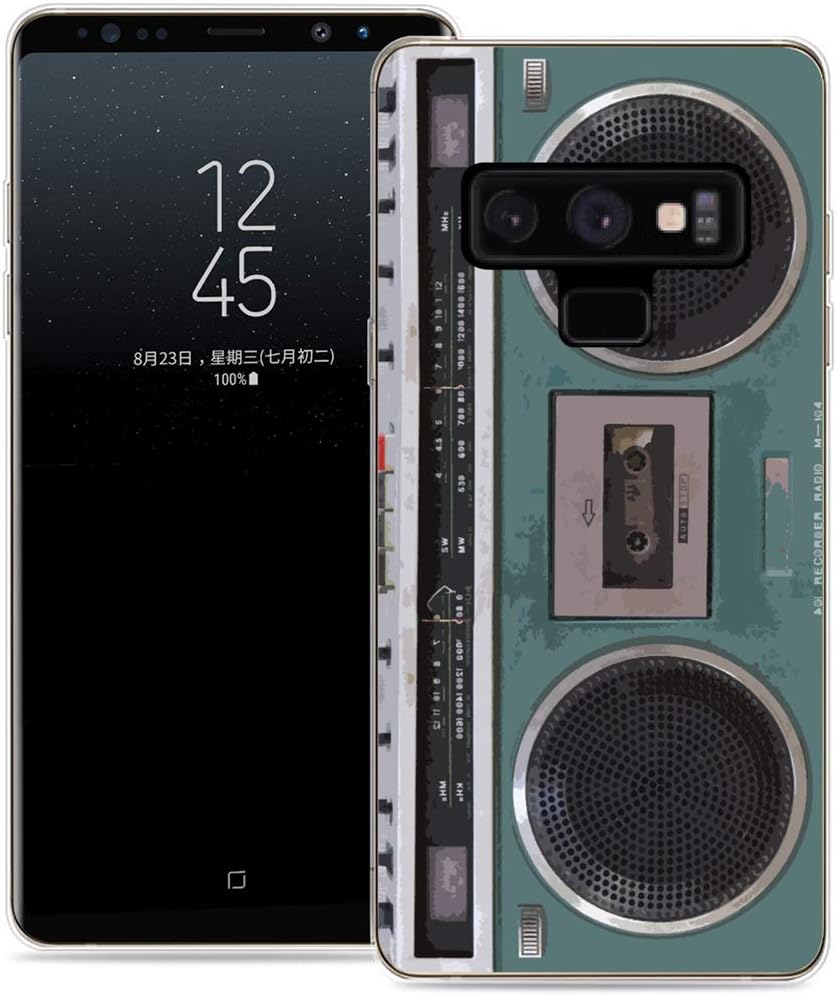Note 9 Case Vintage/IWONE Protective Durable TPU Rubber Fashion Designer Cover Skin Compatible for Samsung Note 9 for Galaxy Note9 + Classical Video Design
