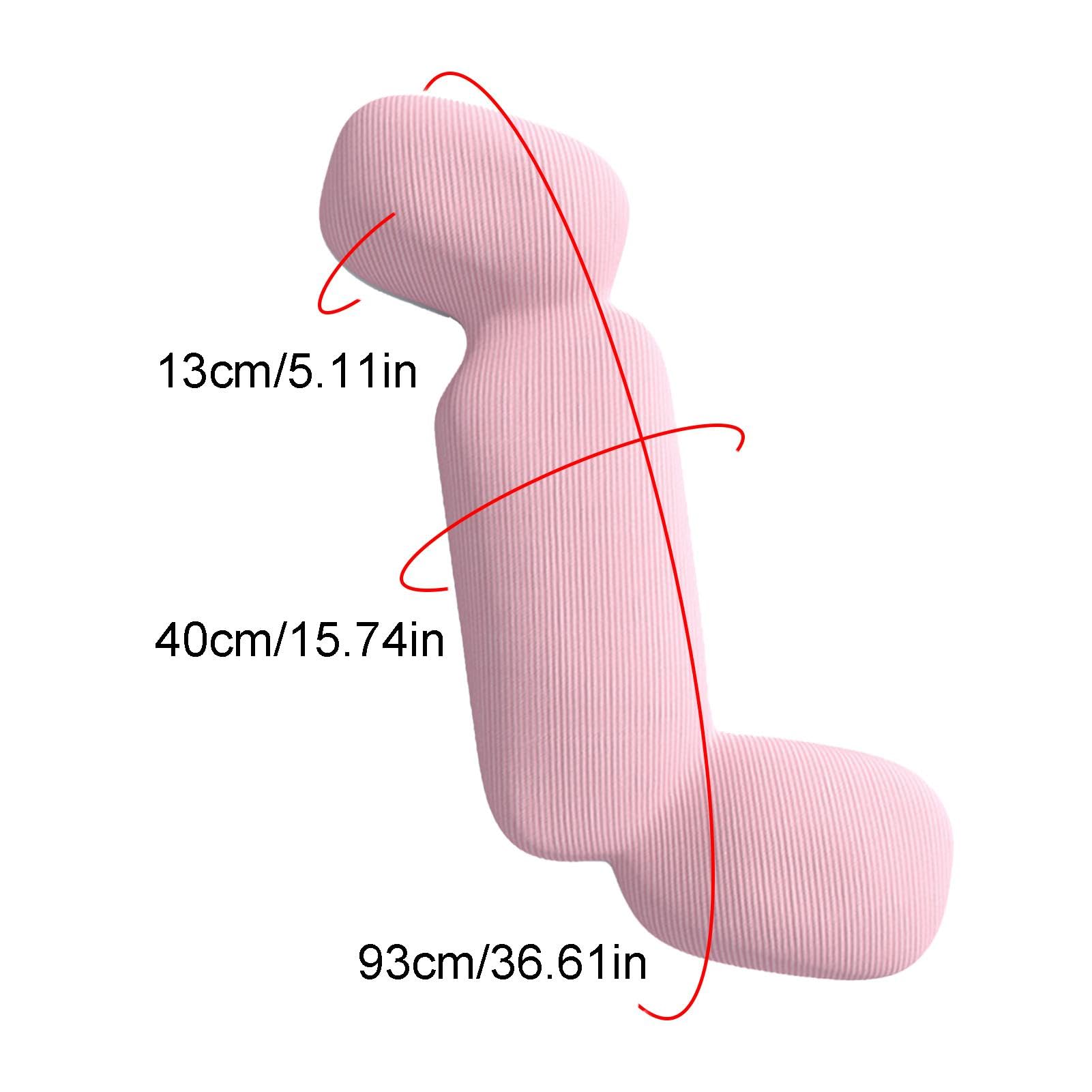 Almohada de cuerpo entero para adultos, almohada corporal para dormir de lado, almohada para dormir de lado en forma de caballito de mar, inserto de almohada largo y transpirable, inserto de