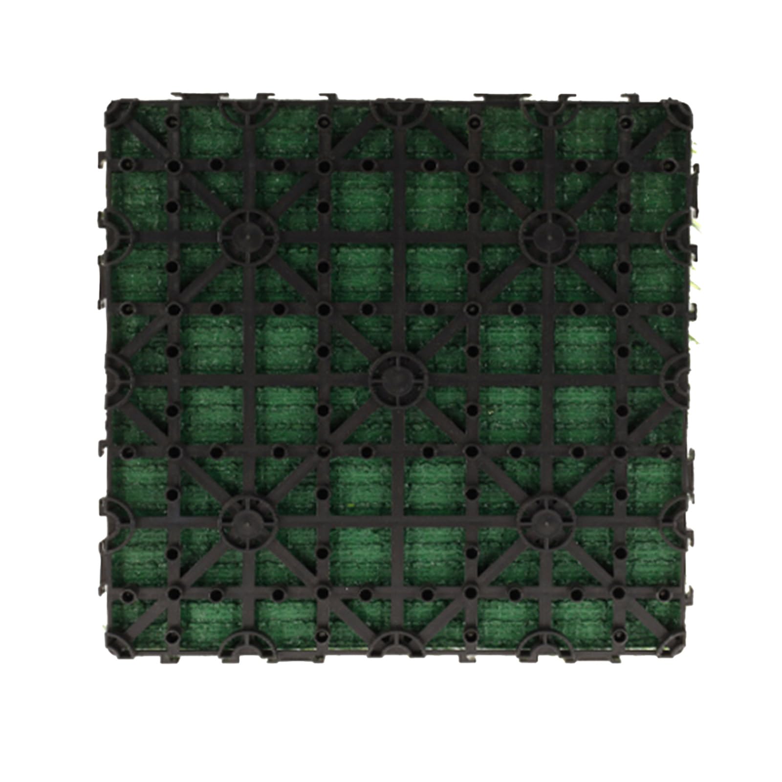 10 Piastrelle Erba Sintetica 30x30 cm – Pavimento da Giardino con Prato Artificiale, Verde, Incastro e Taglio Facile, 0.9 m²