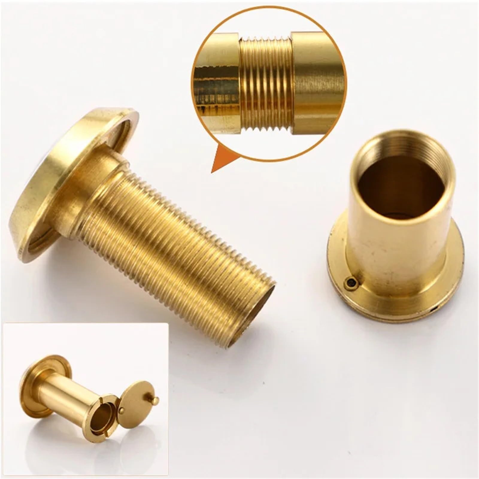 2 Stück Türspion aus Messing for die Sicherheit zu Hause, 14–26 mm Durchmesser, 35–80 Dicke, Torbeschläge für Haustür(28mm 50-80mm)