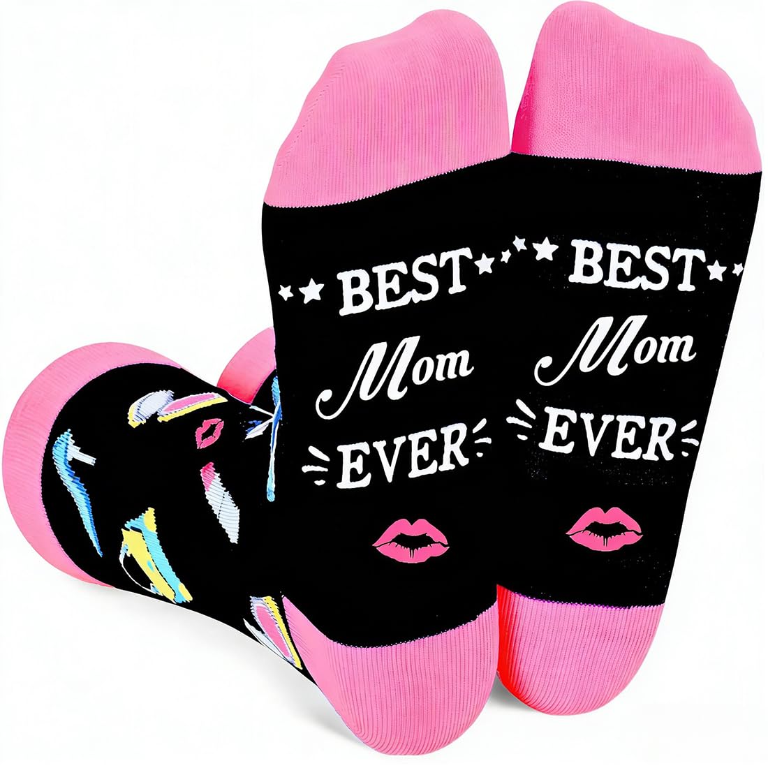 Calcetines Graciosos Mujer Divertidos Estampados Originales, Regalo de Mamá para el Dia del Madre, Calcetines de Algodón Transpirable para Esposa
