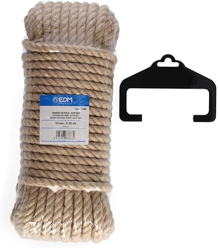 EDM 87868 MADEJA 20 MT. CUERDA Natural Yute BIO. 3 Cabos. Calibre 10 MM. Ropes and Wires