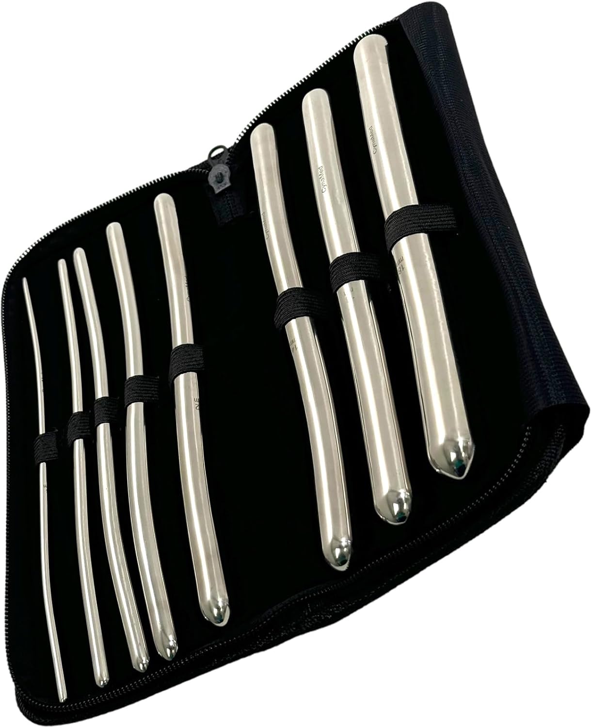 Cynamed New German Grade Non-Magnet 8 Piece Dilator Set With Pouch - Hegar Sounds Dilator Set