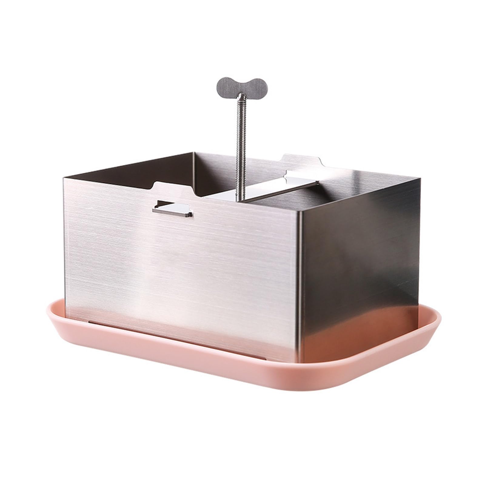 JUYAXIN Stainless Steels Bean Curd Press Yogurt Strainer Cheese Maker with Drip Tray and Cloth Multipurpose Food Strainer Set Vegetable Dehydrator