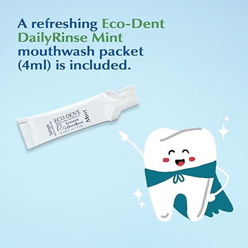 Miniatura 3 de Eco-dent Polvo dentífrico con bicarbonato de cuidado diario menta original 2oz paquete de de 1