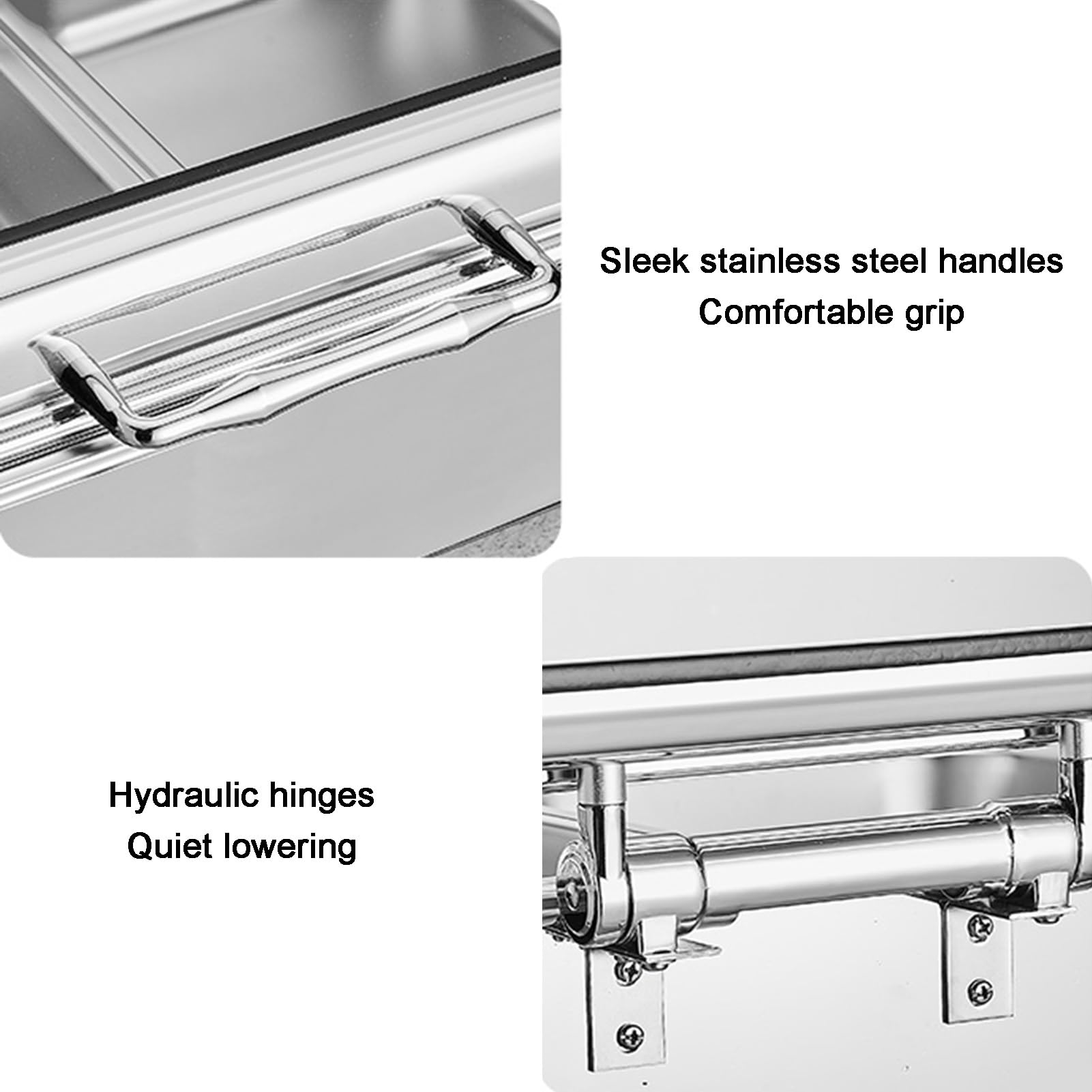 Sfregando Piatti Per Buffet, Piano Di Lavoro Cibo Servizio Display Contenitore, Condimento Distributore Vassoio, Ristorante Hotel Cibo Display Rack Padelle(B-6.5 cm/1 grid)