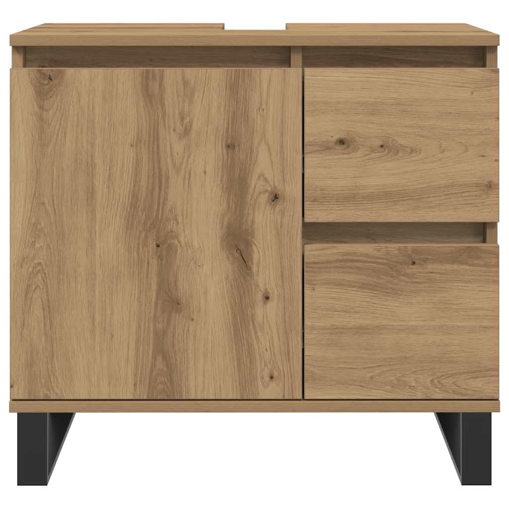 Mueble de Lavabo Madera de ingeniería Roble Artisan 65x33x60 cm,Mobiliario,Muebles de baño,18.05kg-857230