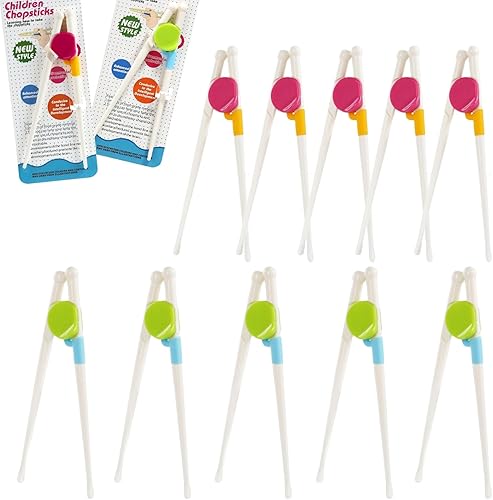 Flechaco Juego de palillos de entrenamiento profesional, reutilizables para adultos y niños, palillos de aprendizaje y cubiertos para ejercitar la