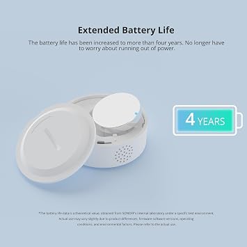 SONOFF 2 Pack SNZB-02P Zigbee Temperature and Humidity Sensor, Smart Temperature Sensor with Comfort Alarm, Zigbee Hygrometer Compatible with Alexa/Google Home/HA/IFTTT, Zigbee Hub Required.