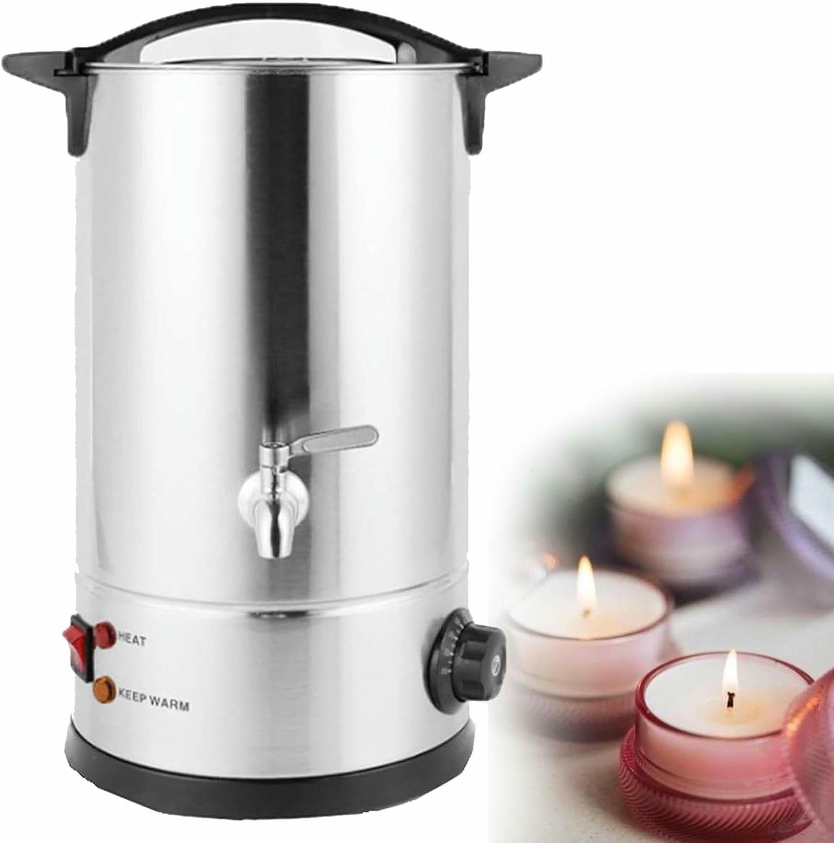 Pot fusion cire haute précision 30°C-110°C avec bec verseur rapide pour création bougie