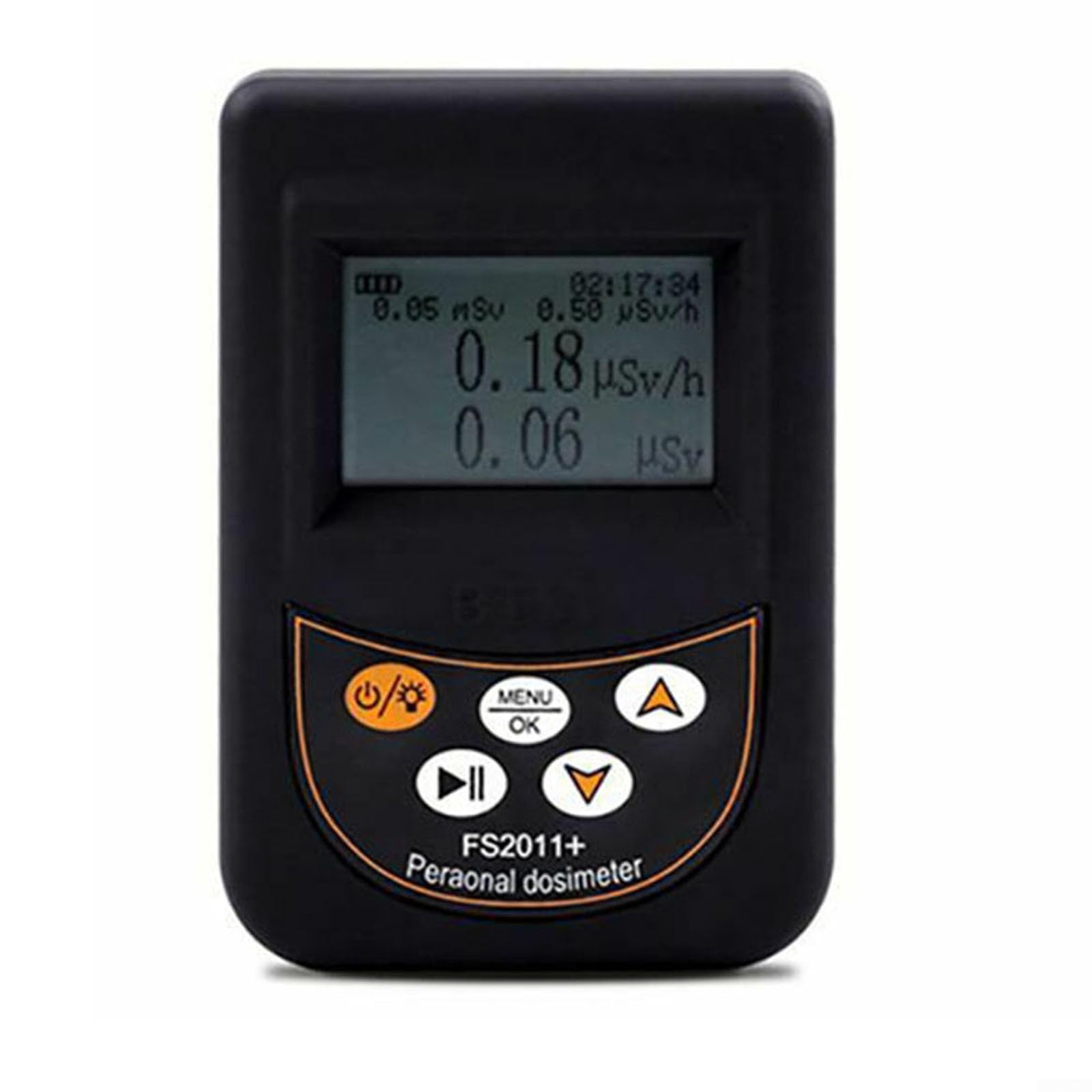 FS2011 Detector de radiación, dosímetro personal para contador geiger con alarma de vibración de luz de sonido, monitor de radiación nuclear para pruebas de seguridad en el hogar