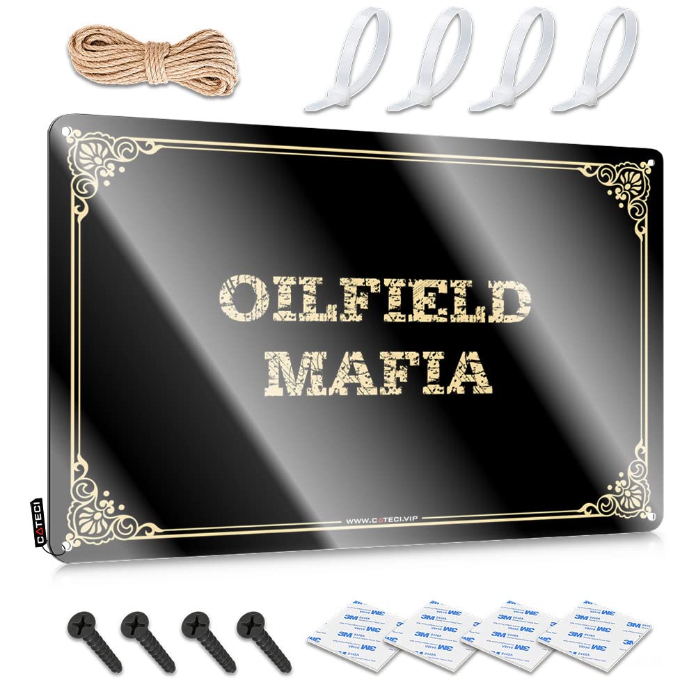 Sukecupqz Colour Bro Cave Sign Oilfield Mafia Tin Sign(30X40cm)