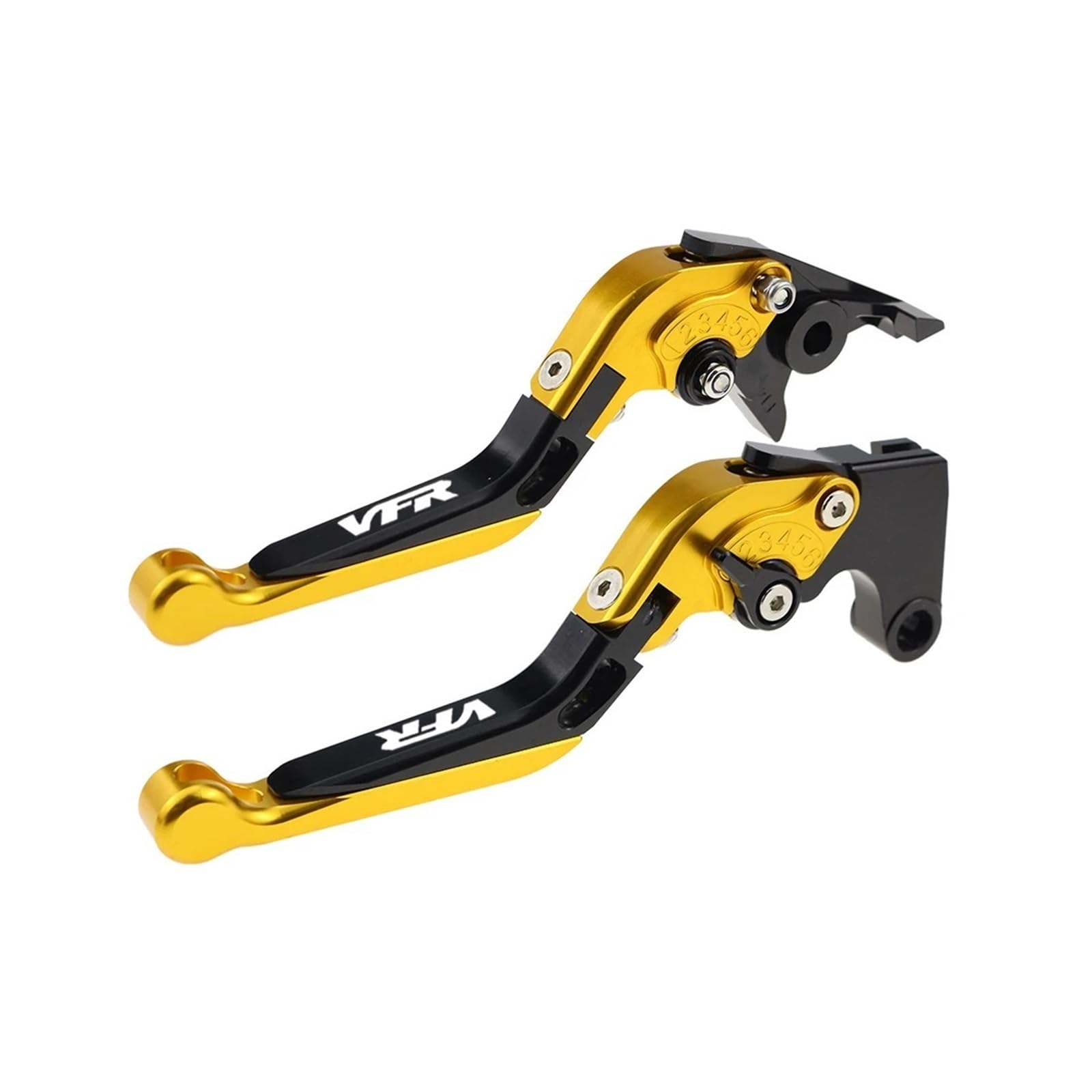 Yxbswbjd 81 Aluminum Alloy Folding Brake Lever For Vfr750/800 Motorcycle Folding Extendable Brake Clutch Levers Set(81)