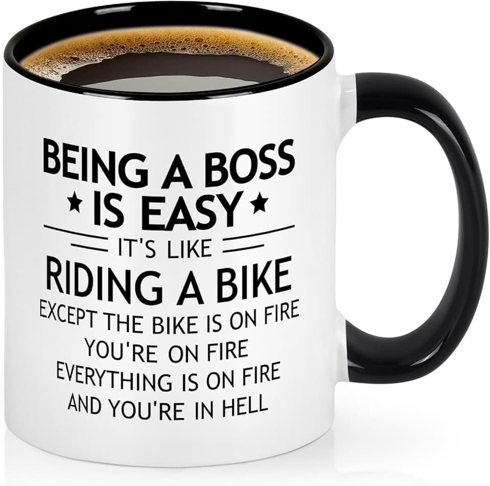 YHRJWN Presentes engraçados para mulheres e homens, presentes de Natal para chefe, presente dos melhores chefes do mundo, caneca Dear Bosses para gerente líder Cowoker, 325 ml