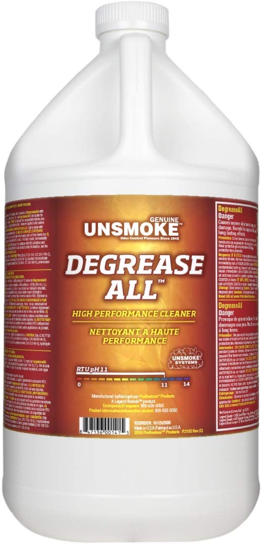 Buy Unsmoke DegreaseAll Professional Hard Surface Degreaser, Cleaning Solution for Grease