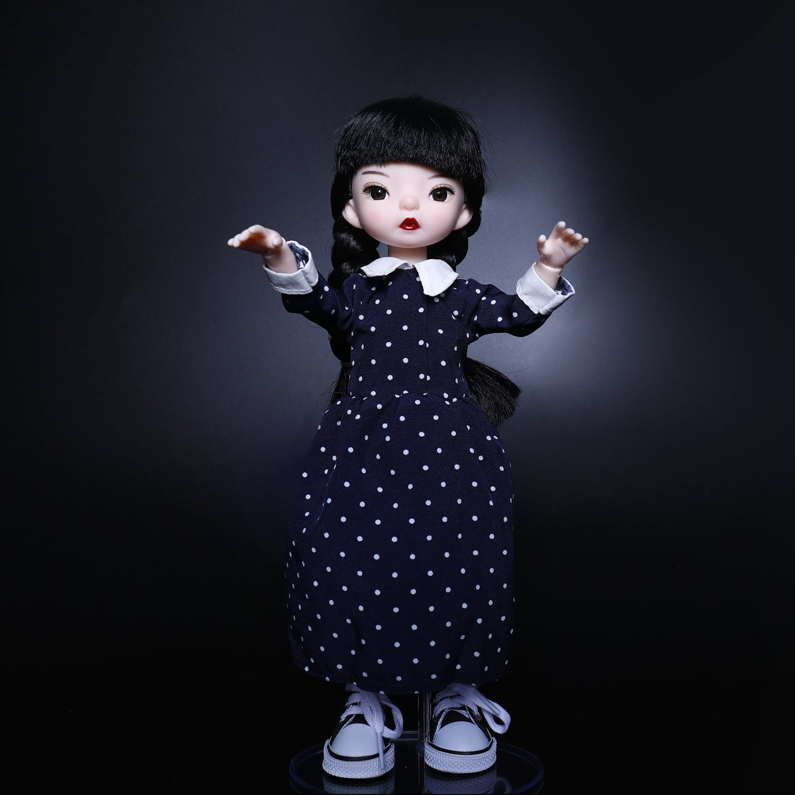 Amazon | QUEBAN Wednesday Adams人形 高さ11.25インチ クラシックな