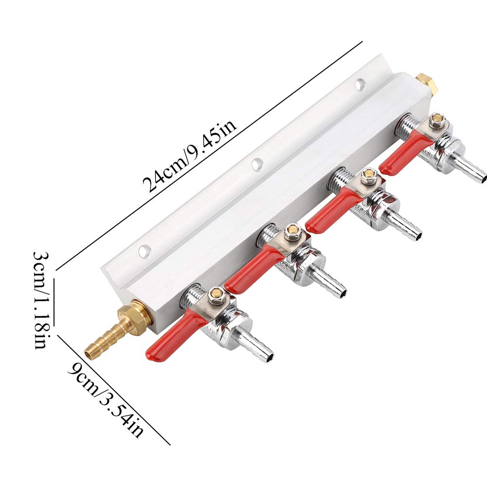 Muti-way Home Co2 Luft Gasverteiler Verteilersplitter Bier 4 für den Heimgebrauch