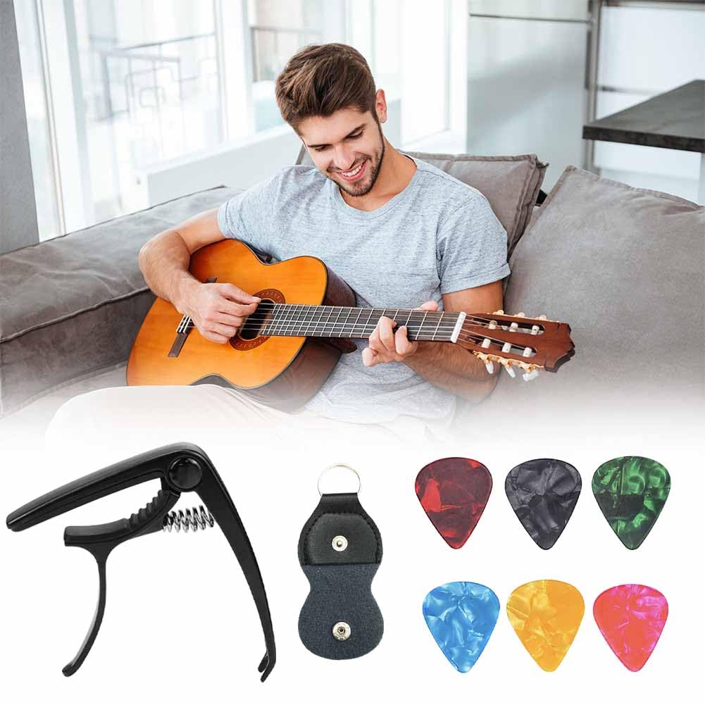 Capodastre Métal Réglable Capodastre HAVENDI® Pour Guitare Avec 3 Médiators - Universel Pour Guitare Acoustique, électrique Et Ukulélé Capotasto Chitarra Classica