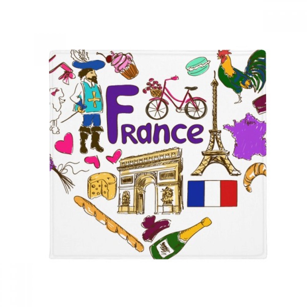 Tapis France Amour Coeur de 80cm, le cadeau déco multicolor idéal