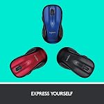 Logitech M510 Wireless Computer Mouse – Comfortable Shape with USB Unifying Receiver, with Back/Forward Buttons and Side-to-Side Scrolling - Red