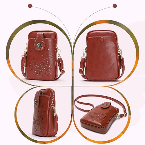 Vista 3 de APHISON Mini Cell Phone Purse, Leather Small Crossbody Bags for Women, Lightweight Cute Purses for teen girls