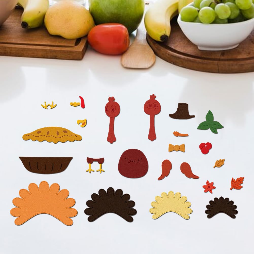 DELORIGIN Collage Turkey Cutting Dies Thanksgiving Card Making Die Cut Carbon Steel Die Cuts Stencils Card Scrapbooking Embossing Template for DIY Paper Craft Making Album Gift Invitation Decor - Image 4