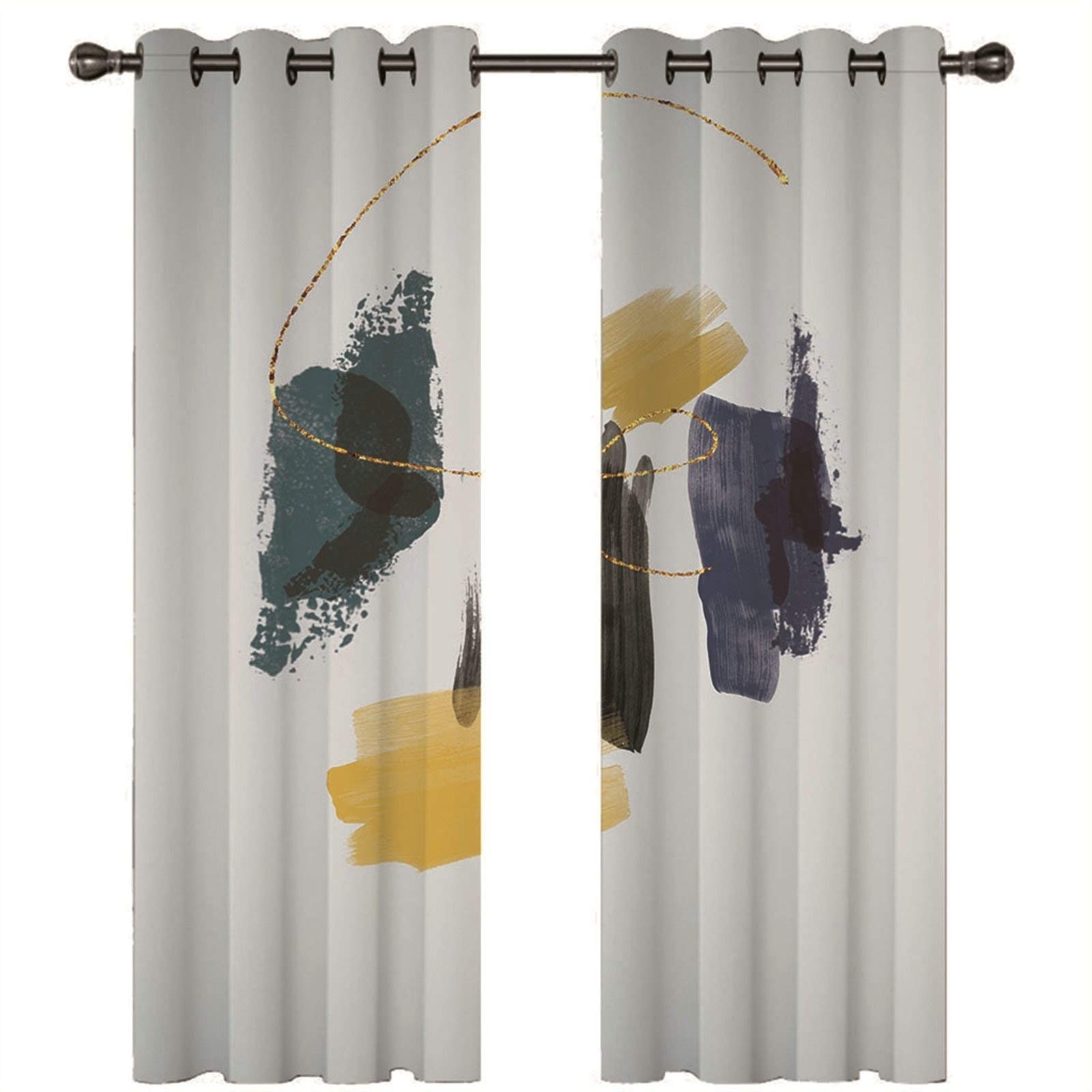 Aeici - Tende termiche isolate con occhielli, 2 x 42 x 72 cm, per camera da letto, soggiorno, ufficio