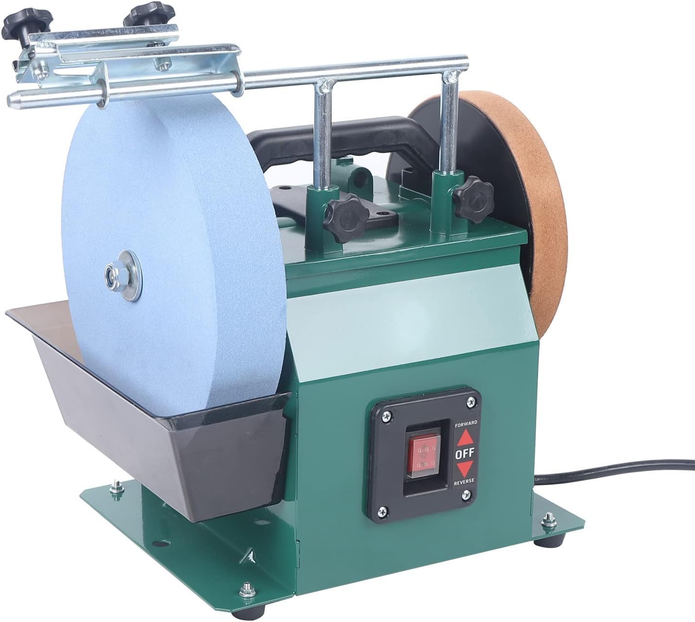 CAJUCA Water Cooled Sharpening System Electric Knife Sharpener with Adjustable Water Reservoir Grinding Machine Grinder