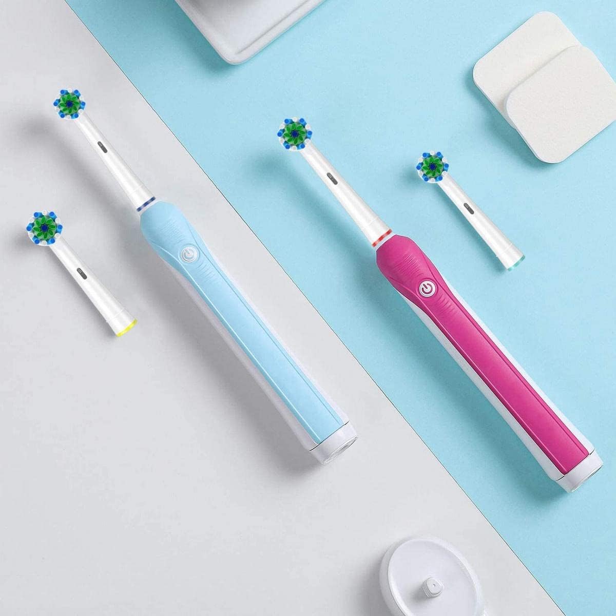 Replacement Brush Heads Fit for Braun Oral b, Compatible with Oral-B Pro 1000/2000/3000/5000/6000 Smart and Genius Electric Toothbrush, 12 Pcs