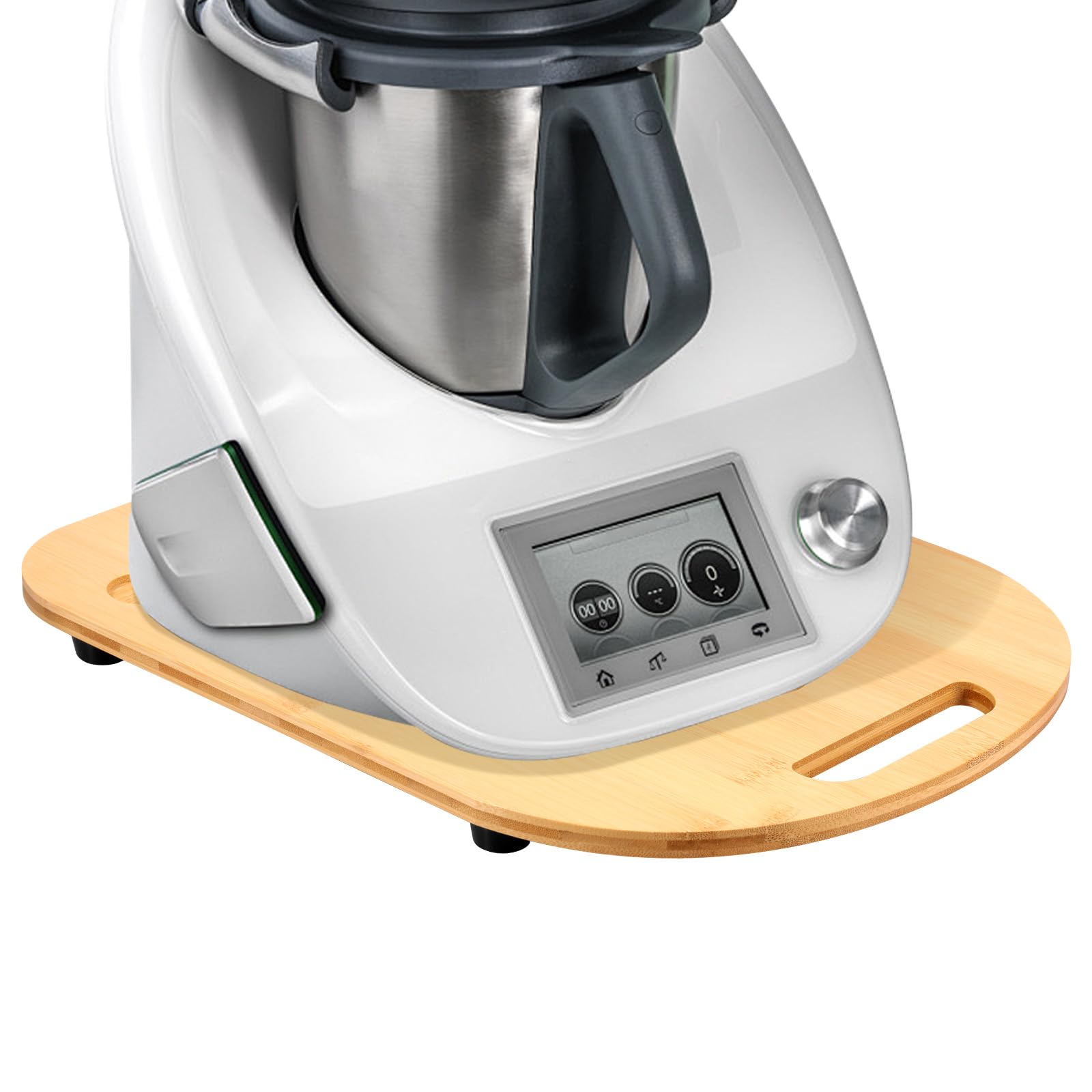 Nihuifdpy Wood Color Board Glider Effortless Moving For Tm5 And Tm6, Quick Movement Underlay Board With Wheels And Nonslip Rubber Feet, Wooden Sliding Boards For Stand Mixer Food Processor