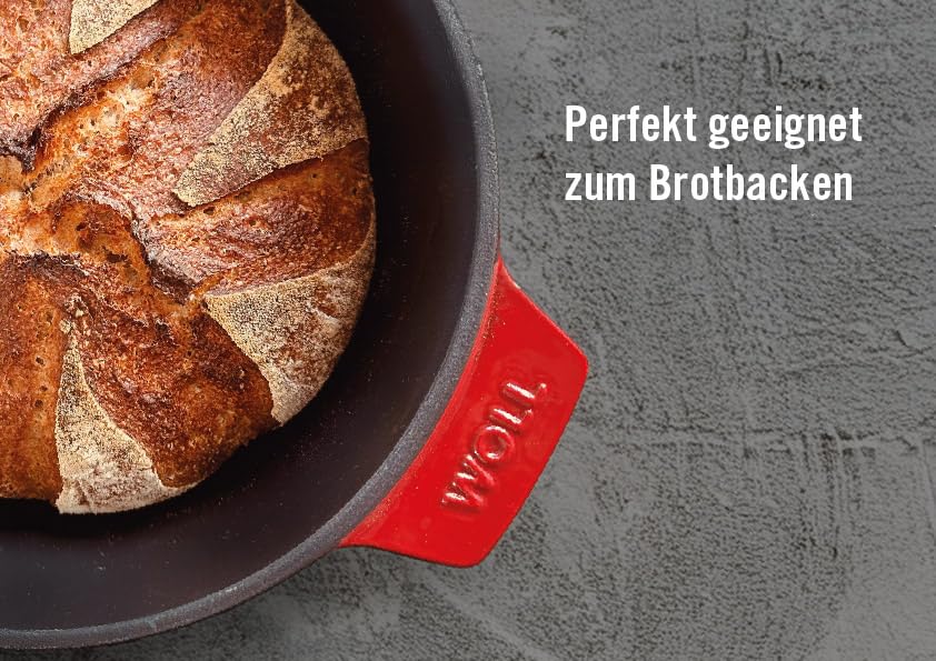 Pentola In Ghisa Smaltata Woll Iron 18cm Con Coperchio E Manici Silicone - Adatta A Induzione E Forno