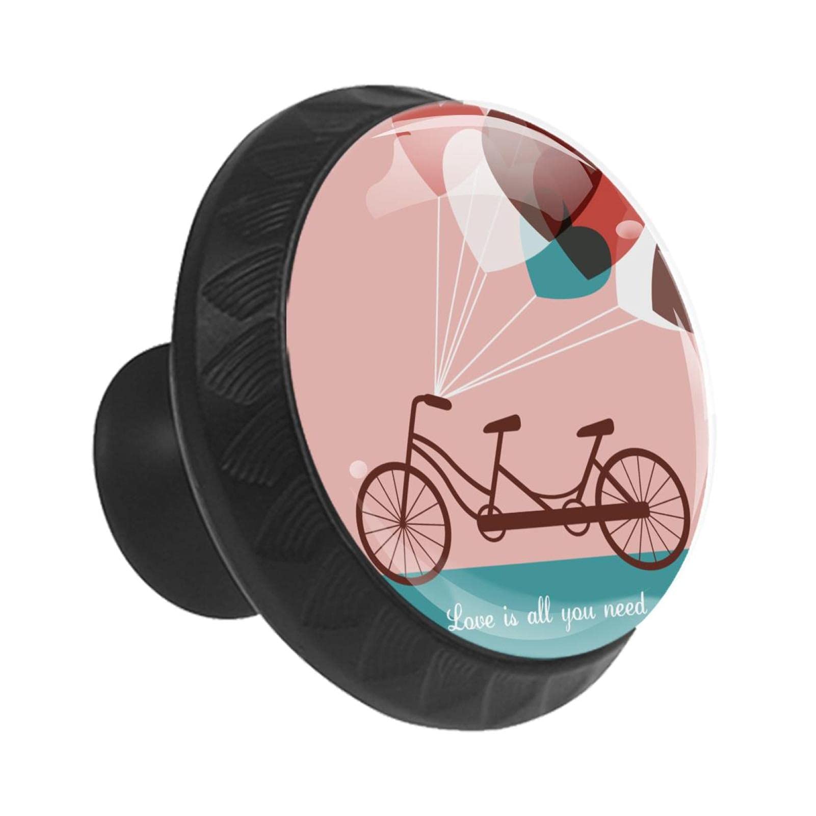 Boutons de commode et poignées de tiroir de cuisine motif vélo Saint Valentin
