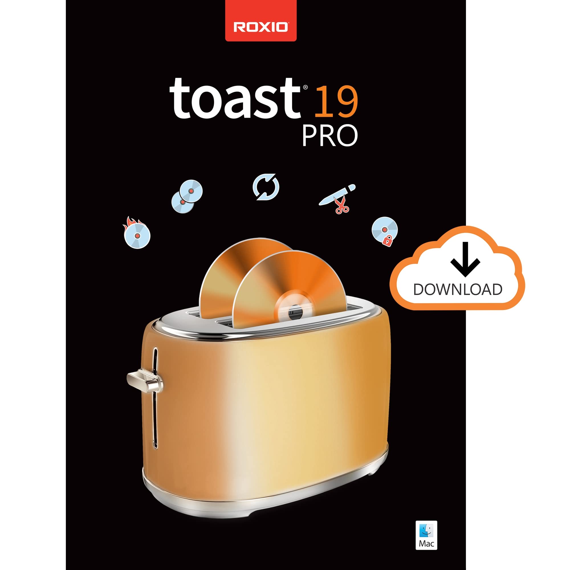 [Old Version] Roxio Toast 19 Pro | CD, DVD & Blu-ray Burner for Mac | Disc Burning, File Conversion, Multimedia Editing Suite [Mac Download]