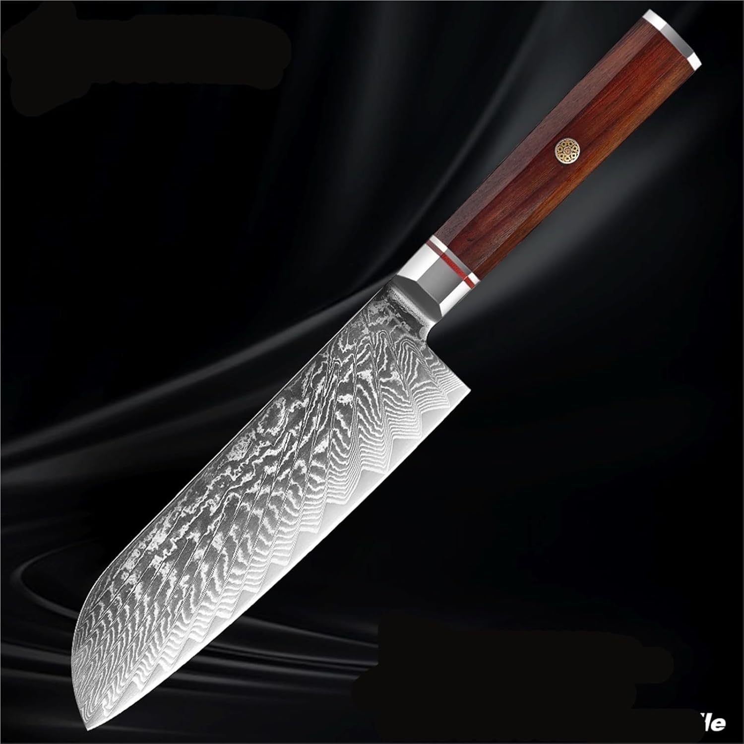 Damascus Kitchen Knife Vg10 Japanese Steel Chef Santoku Knife Bread Paring Knife Octagonal wooden handle(DMHM2171903)