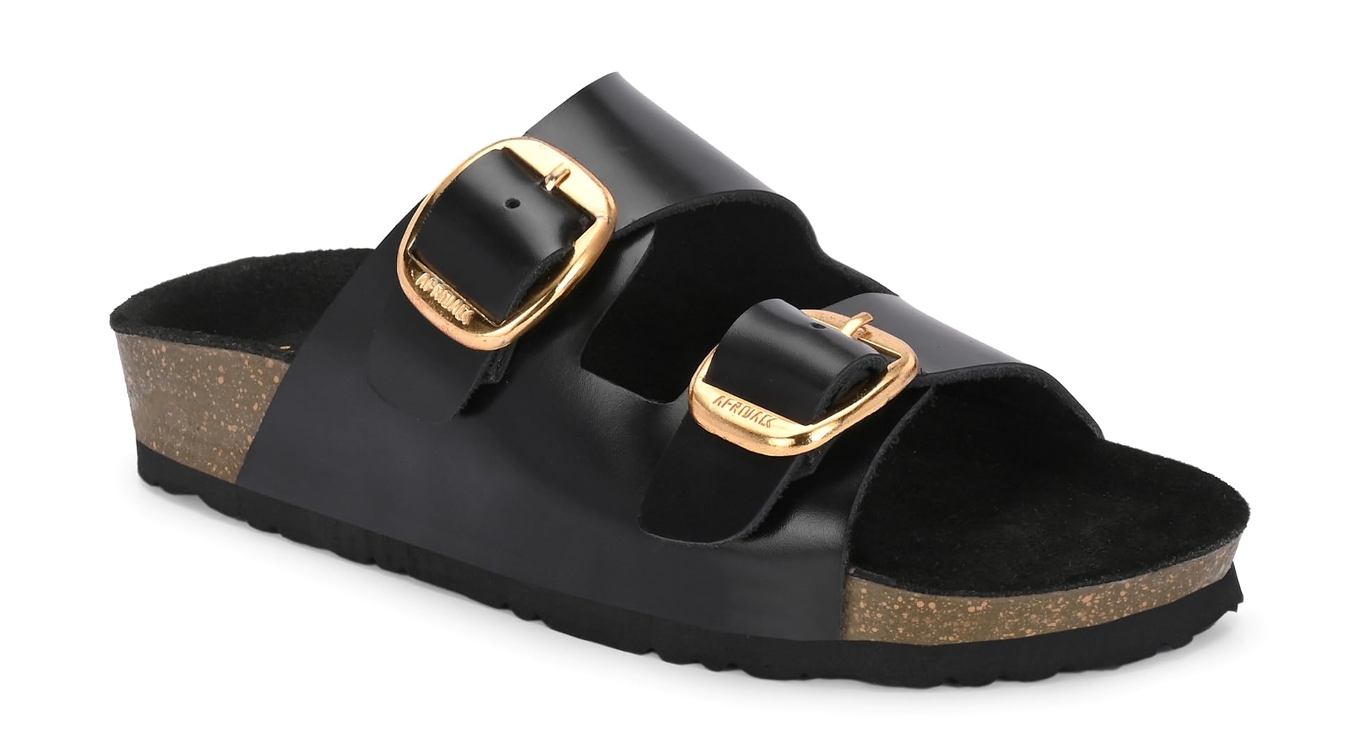 AFROJACK Orginal Leather Sandals | Casual Sliders For Womens Stylish, Outdoor & Fashion Forward, Comfortable Cork Sandals for Women With Natural Cork and EVA Sole (sw406) (Black, UK Footwear Size System, Adult, Women, Numeric, Medium, 5) (B0DB1NHQVC) Amazon Price History, Amazon Price Tracker