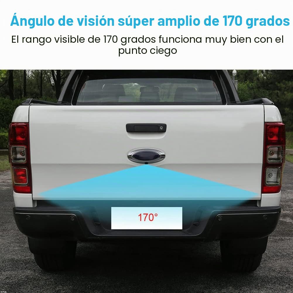 Cámara de Visión Trasera Inversa, Cámara de Visión Trasera HD Impermeable para Coche, Visión Trasera Inversa, Visión Nocturna para 12-19