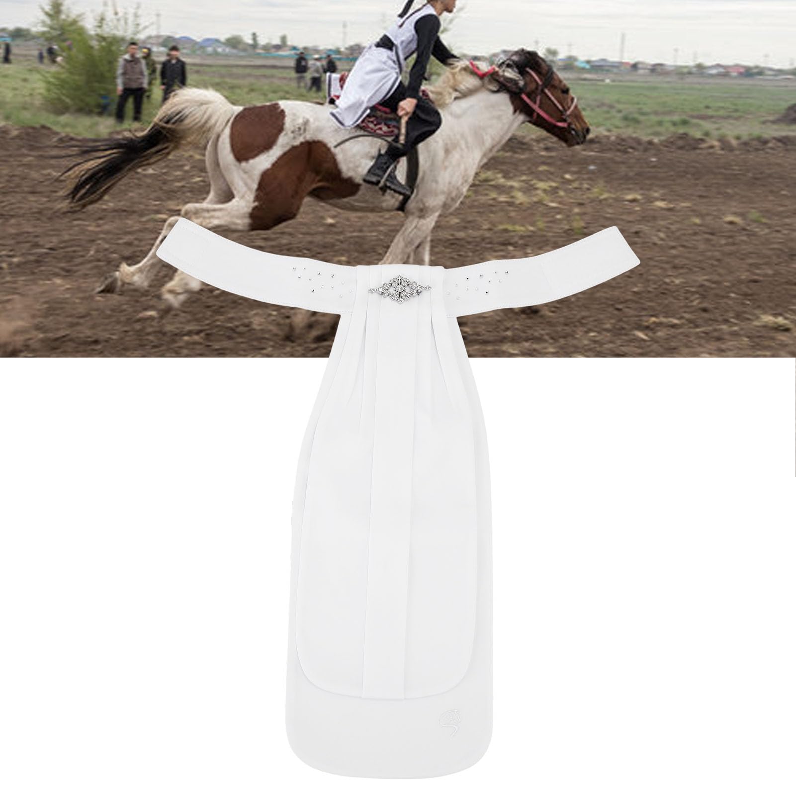 Asixxsix Corbata de equitacion, Equipamiento clasico de equitacion Corbata de cuello de equit acion versatil con tejido comodo para adultos, para competiciones formales