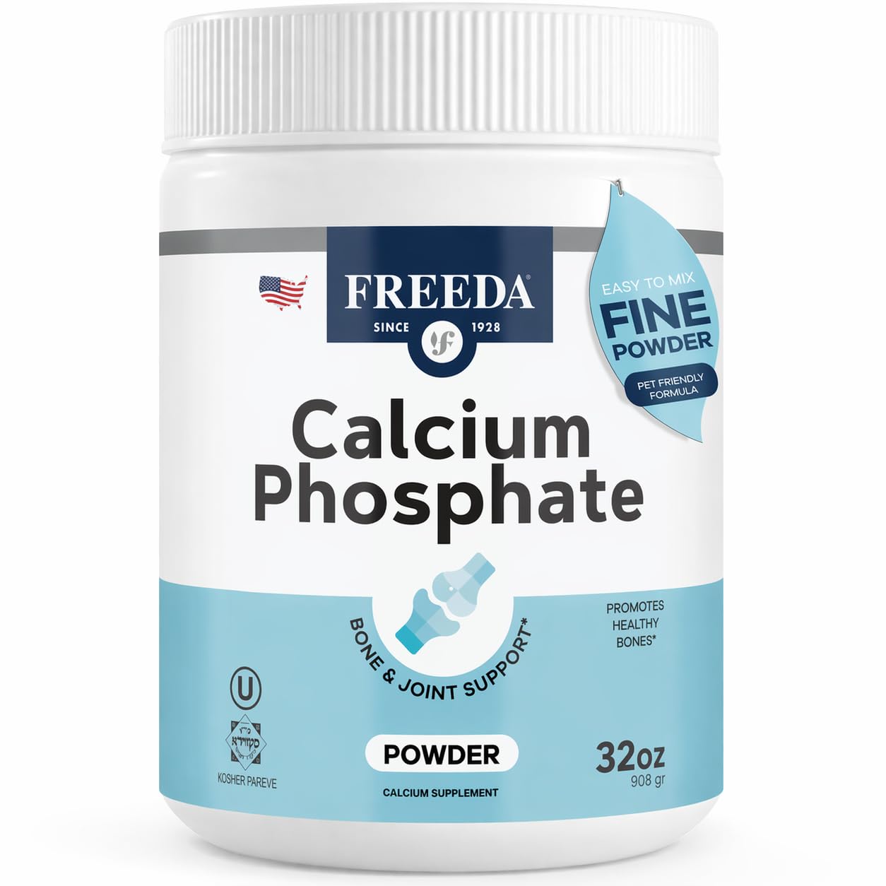 Freeda Calcium Phosphate Powder Mineral Supplement 2 Pounds (Pack of 1)
