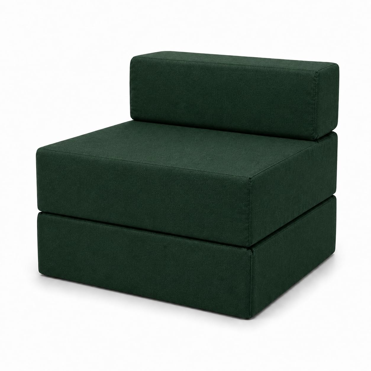 Folding Chair Bed 3 in 1 Z Bed Guest Mattress Foam Sofa Bed (Green)