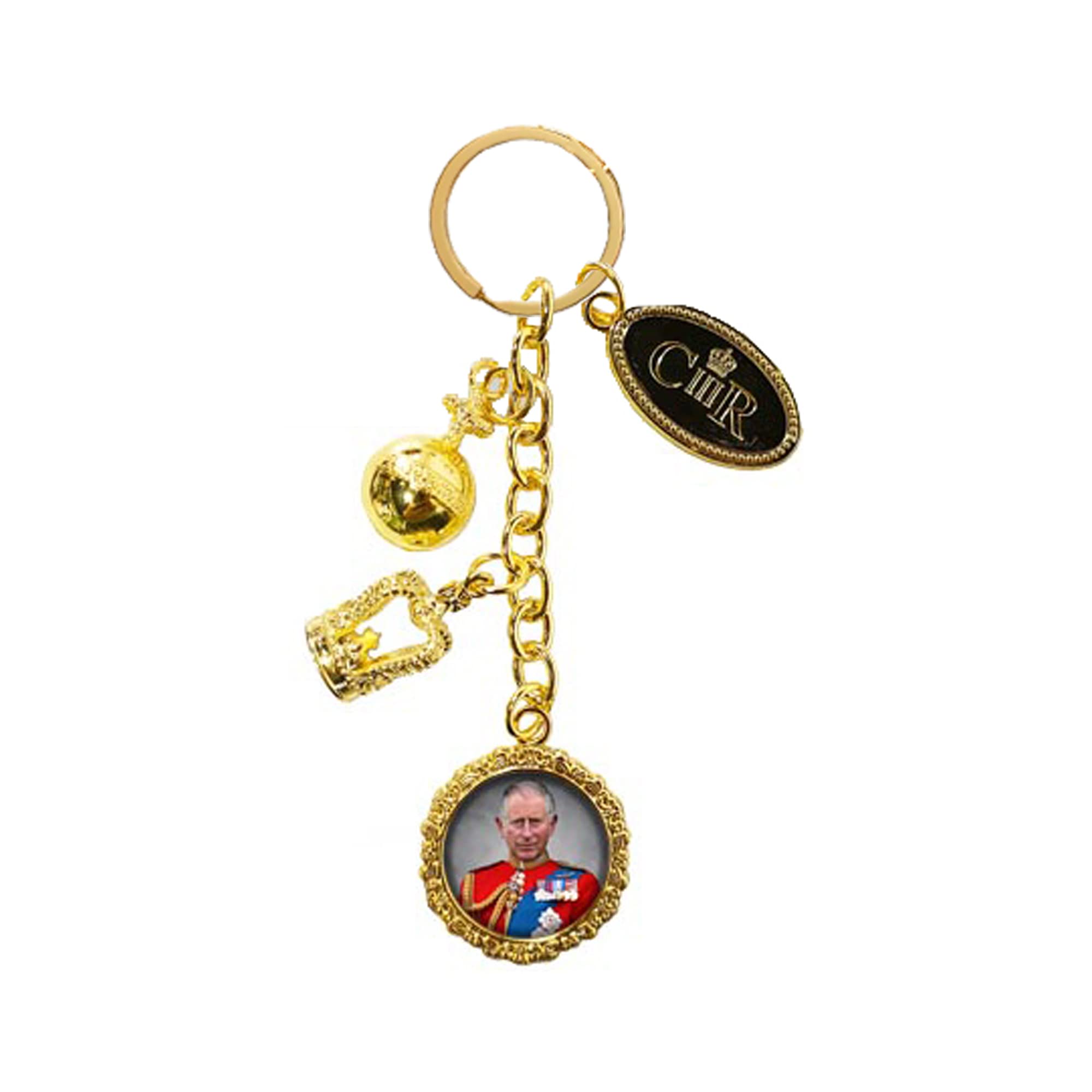 Elgate King Charles III Coronation Charm Keyring Memorabilia Souvenirs Car Key Chain