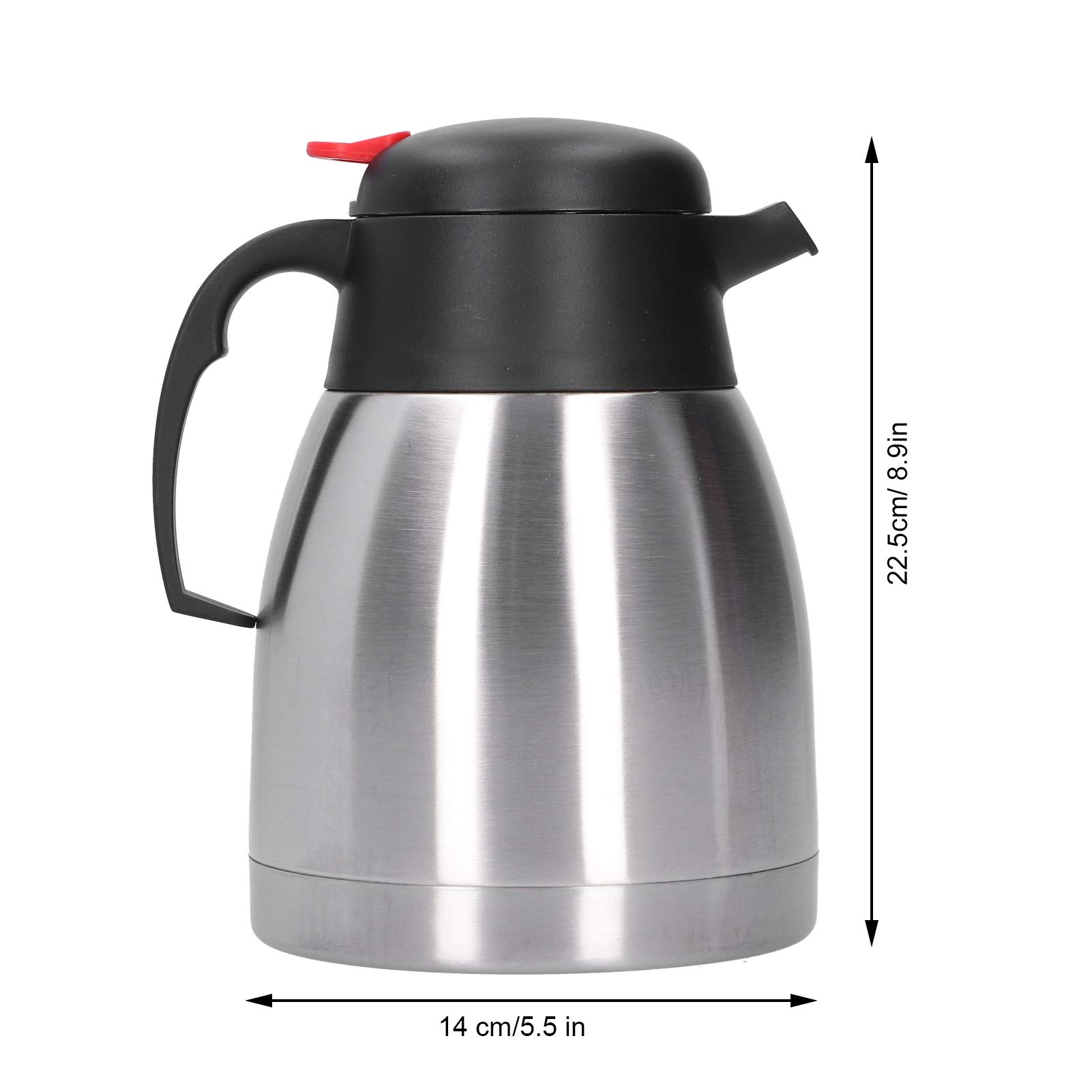 Große Kapazität Thermokanne 304 Edelstahl Vakuumisolierung Wasserkocher Vakuumkanne Edelstahl Tragbare Haushaltswärmeisolierung(1.5L) Geschenk zum Valentinstag