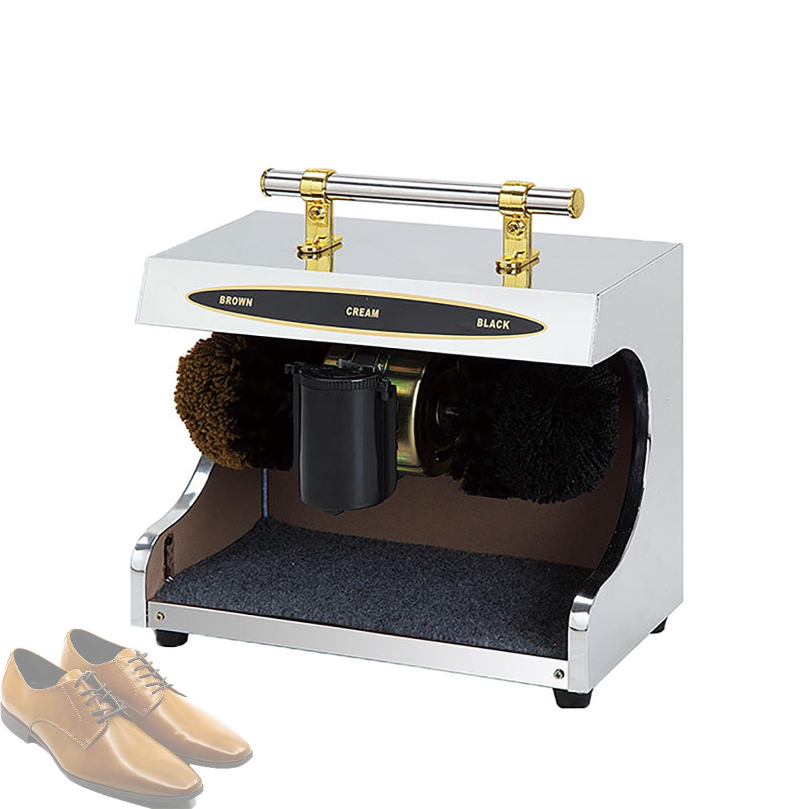 Máquina eléctrica de lustrado de zapatos, pulidora automática de zapatos con cepillo esférico, ideal para uso doméstico y comercial, limpieza y brillo sin esfuerzo