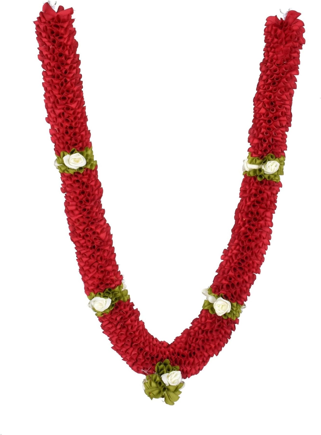 Daedal Crafters Flower Garland for Pooja Mandir Decoration, Hanging Mala for Photo Frame, Decorative Haar Mala for God Idols, Photo Frames of Loved Ones, Ancestors, Pitra & Pooja Room Decor (30 Inch)
