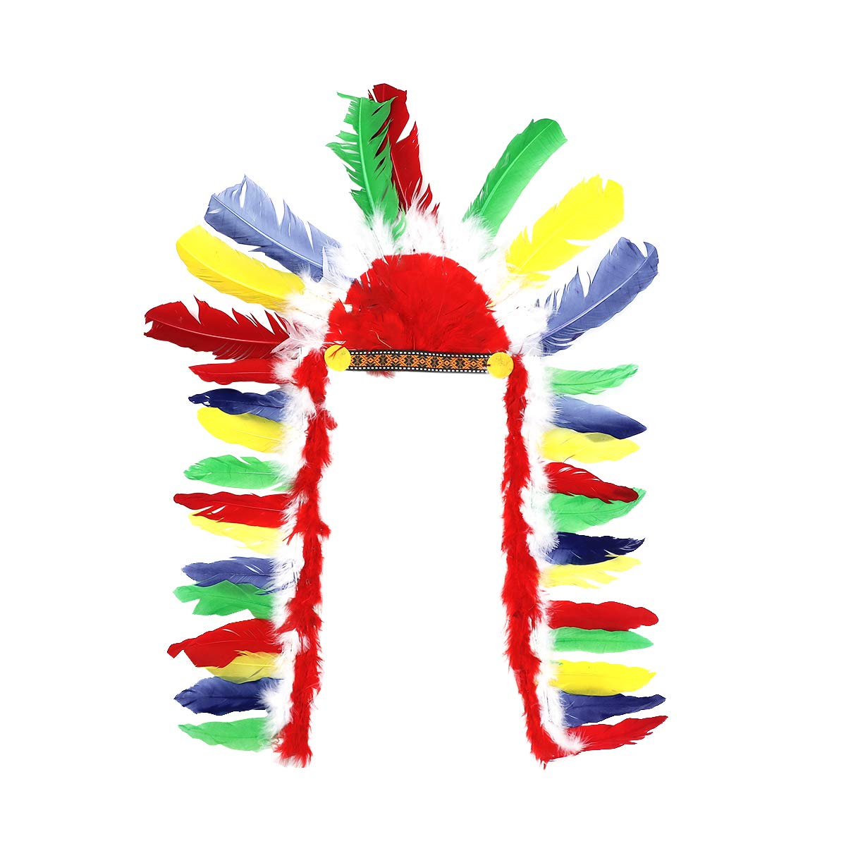 FUNZZY Indian Headdress Hat Colorful Headwear Creative Headgear Funny Cosplay Costume Accessories for Party