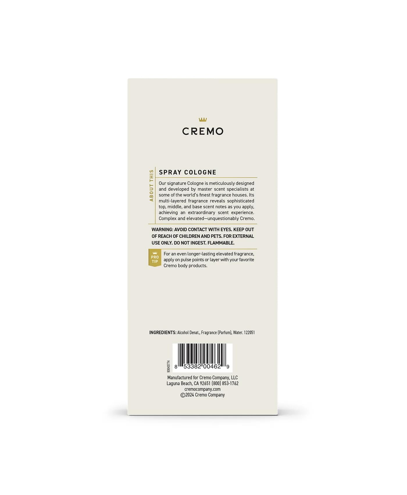 CREMO - Bourbon & Oak Eau de Toilette for Men – woda kolońska z pikantnym zapachem – 100 ml